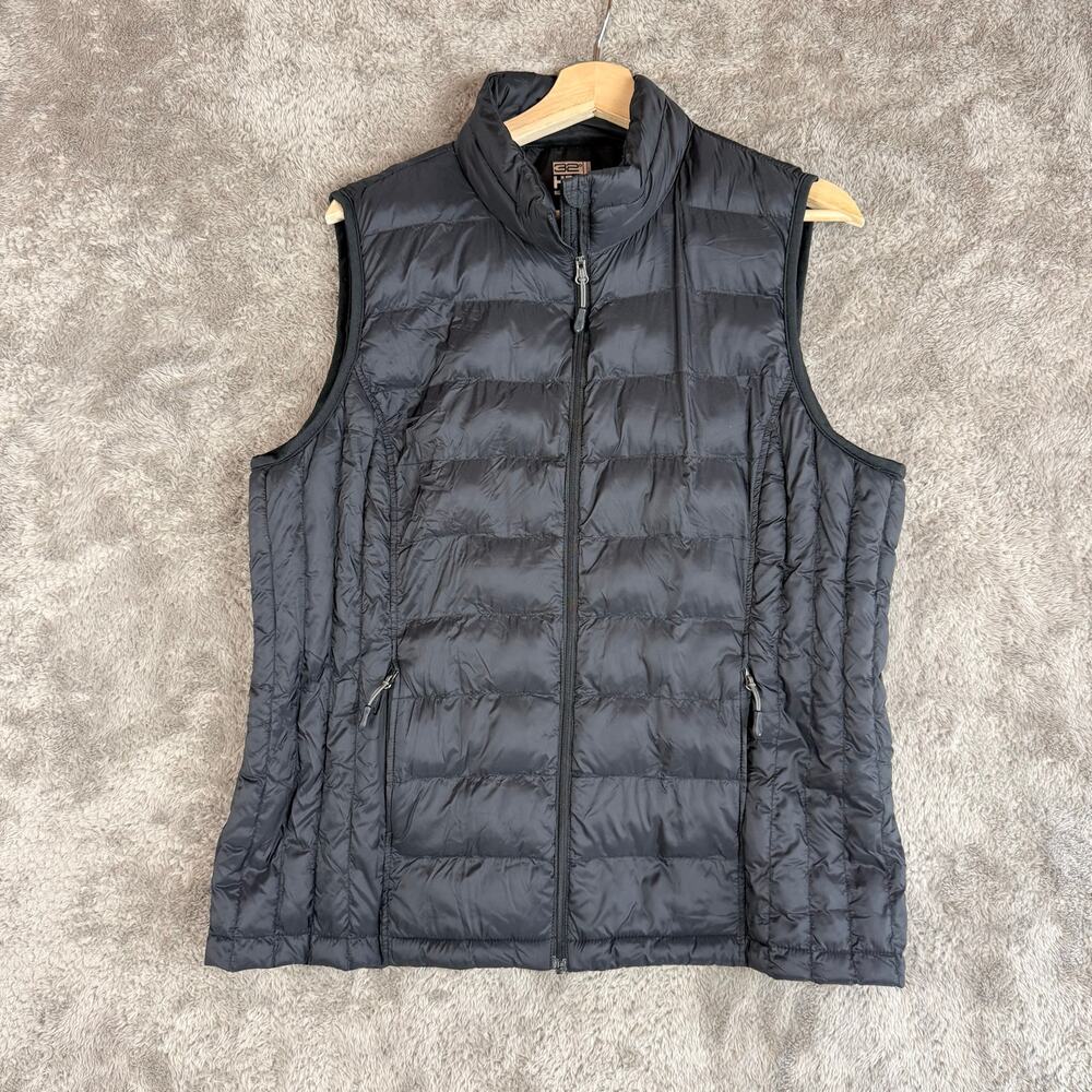 32 Degrees Heat Black Quilted Puffer Vest Lightweight Women's XL Extra Large